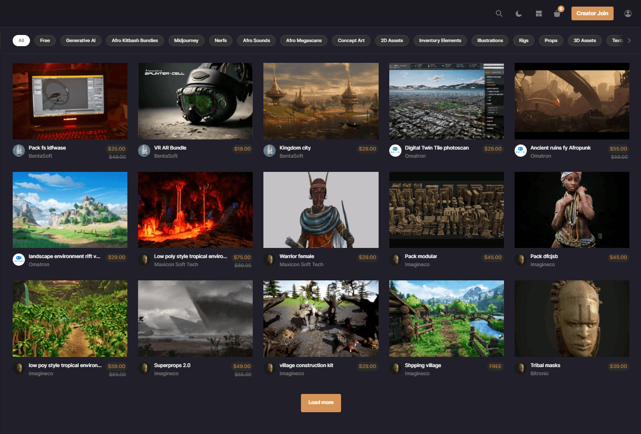 African virtual world