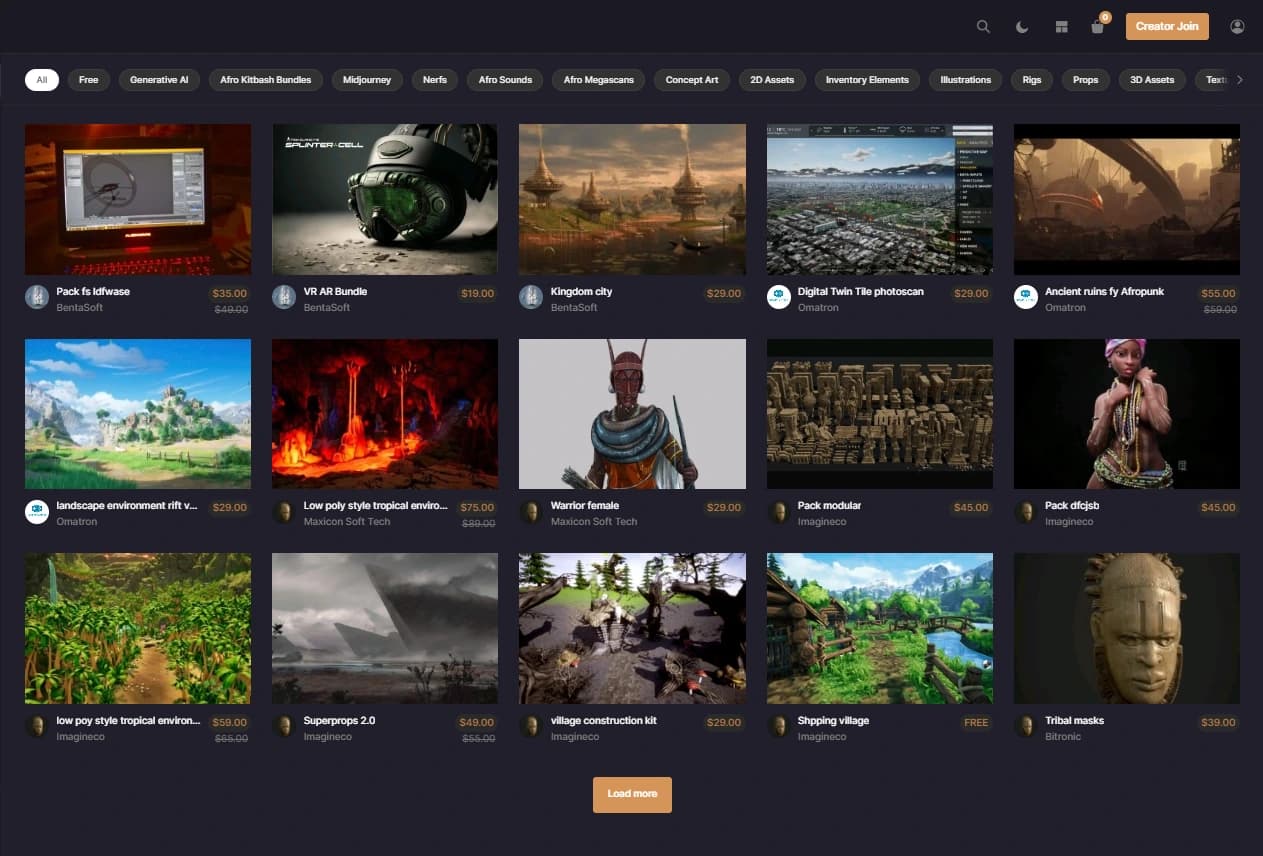 African virtual world